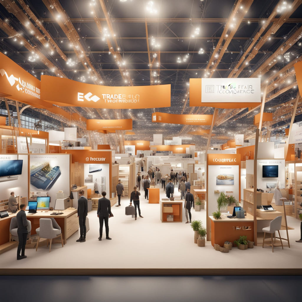 messe Büroraum mit einem Großen mechanischem Auge im Hintergrund.